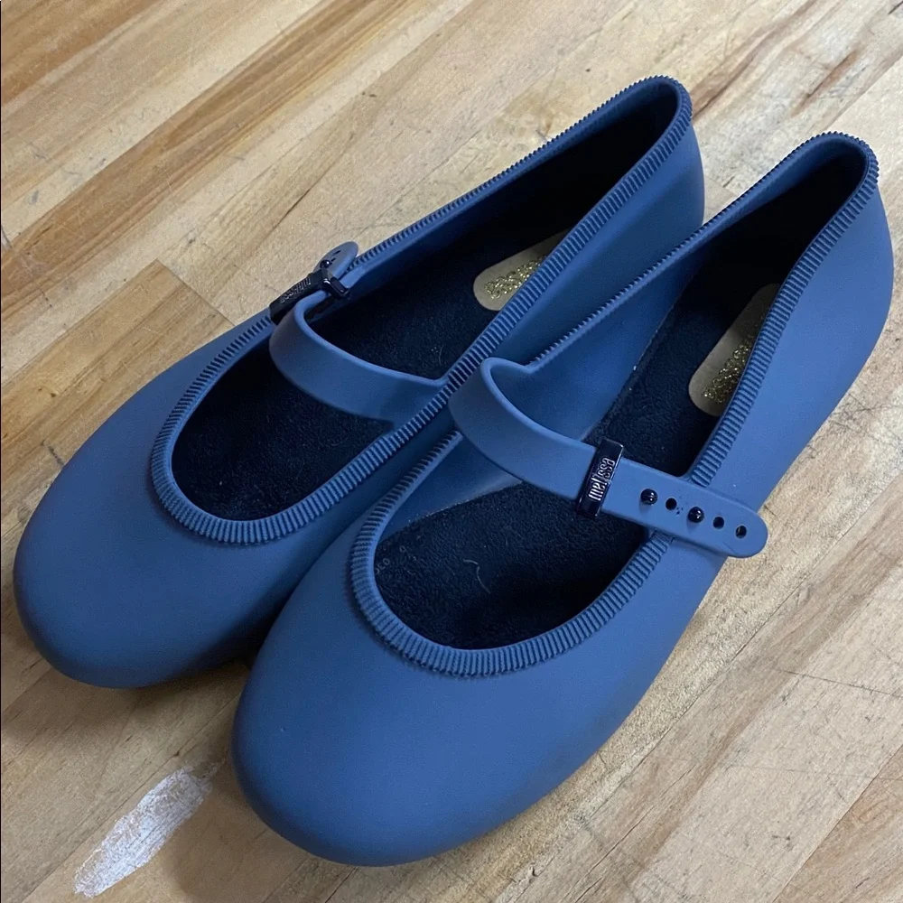 Mini Melissa Kids Mary Jane Ballet Flats - Red and Blue size kids 1  2 pairs